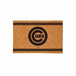 Evergreen Enterprises - Chicago Cubs 24" x 36" Outdoor Monochrome Team Logo Coir Mat - Brown