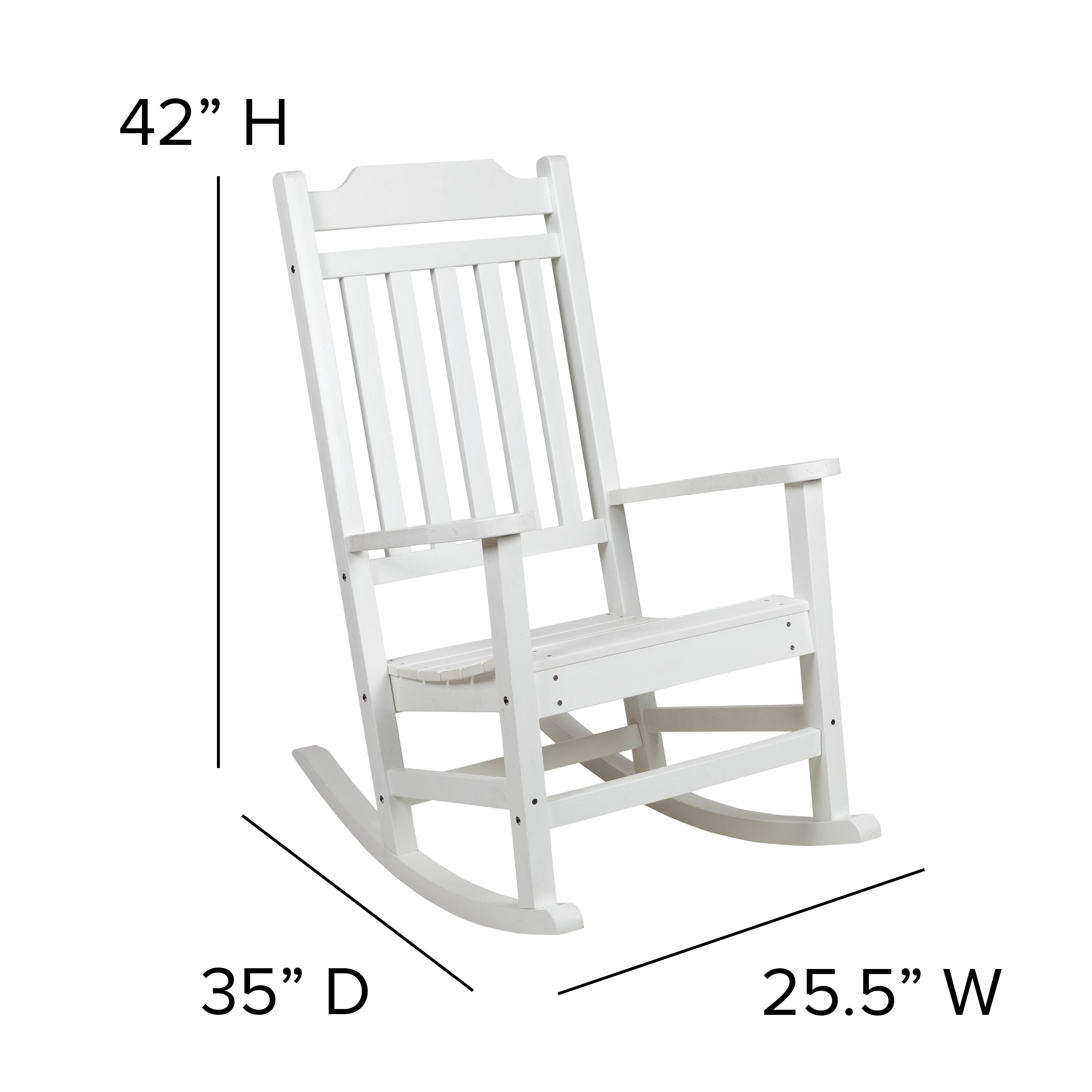 42" H  
35" D  
25.5" W