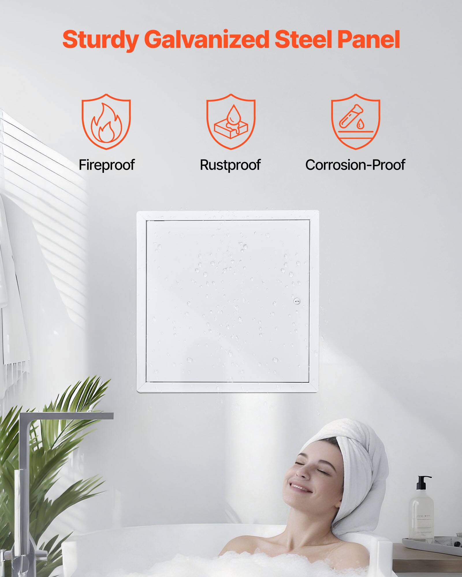 Sturdy Galvanized Steel Panel

- Fireproof
- Rustproof
- Corrosion-Proof
