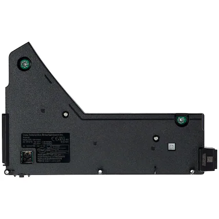 Sure, here is the corrected and grouped text from the image:
---
**Sony Interactive Entertainment Inc.**
**Model:** AJP-001
**Input:** AC 100-240V~ 50/60Hz 4.5A
**Output:** DC 12V 2A
**CE** **FCC** **IC** **E131887**
**MADE IN CHINA**
**COC: 12**
**IN: 9A 82000m**
**ADE 11 Lina DCm 1H 20 I 00 DACSORCURAM**
---
This text appears to be from the back of a Sony product, likely a gaming console or similar device.