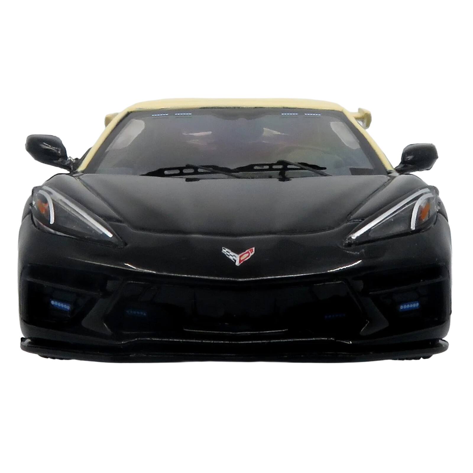 Alt View 3. Iconic Replicas - 2023 Chevrolet Corvette C8 Stingray Police "Florida Highway Patrol" Black with Cream 1/43 Model by Iconic Replicas.