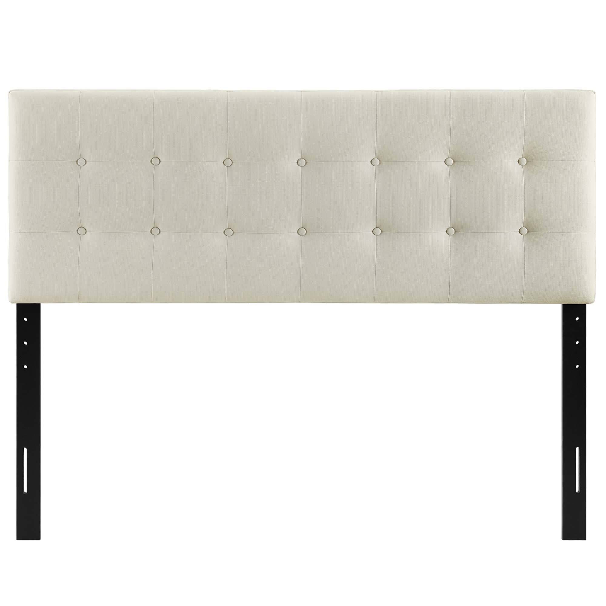 Alt View 2. Modway - Emily Upholstered Fabric Queen Headboard by Modway - White.