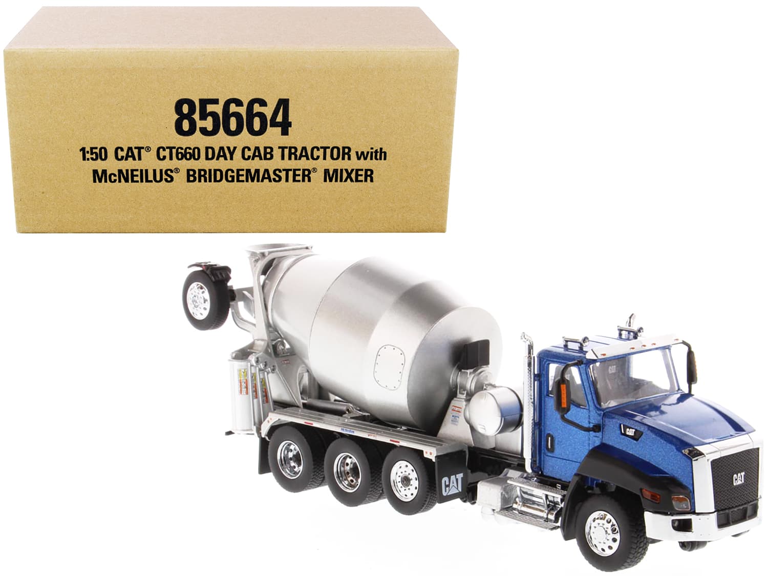 CAT Caterpillar CT660 Day Cab Tractor with McNeilus Concrete Mixer Truck Blue Met. 1/50 Diecast Model by Diecast Masters price history on PriceWatchPro