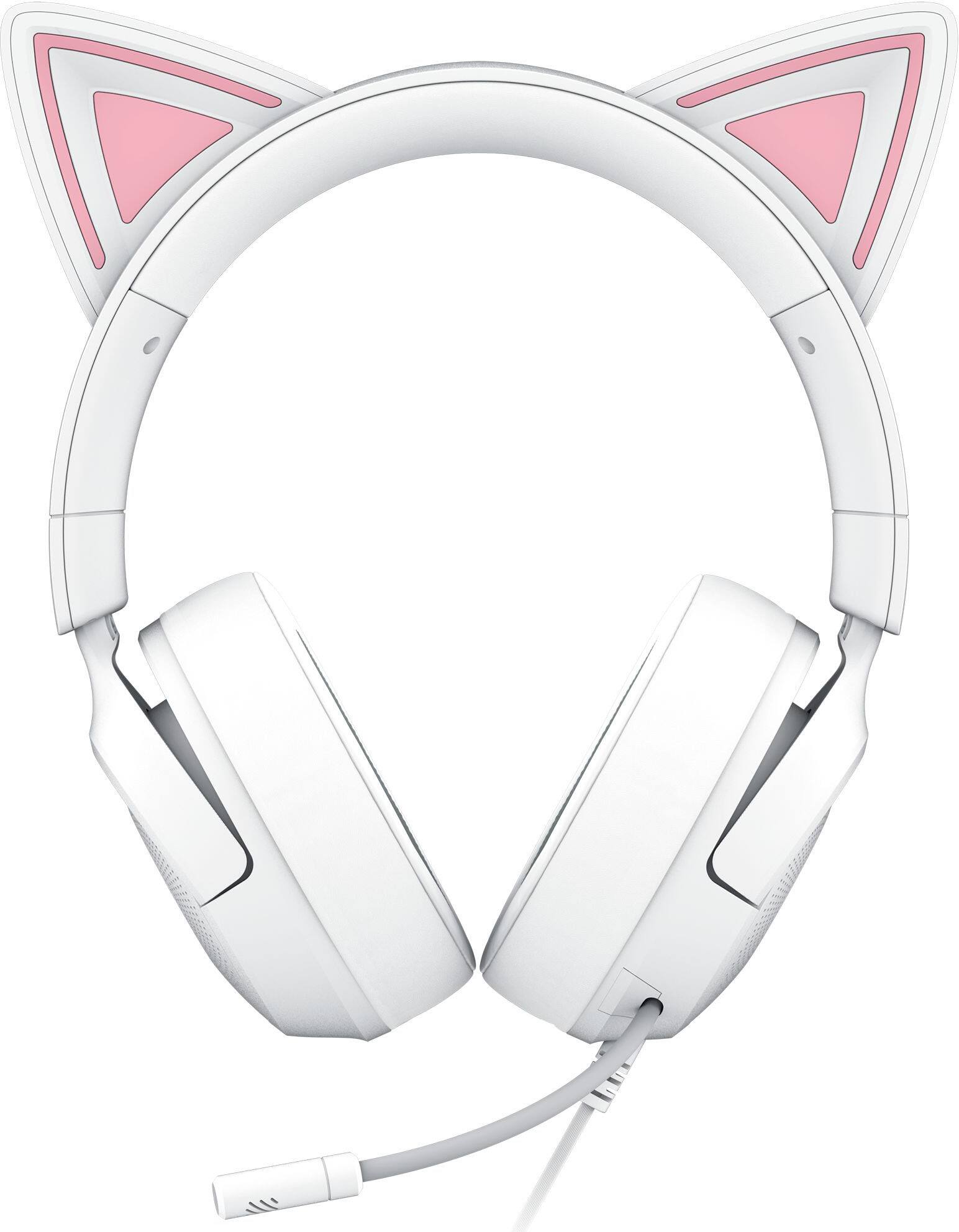 Alt View 5. Razer - Kraken Kitty V3 X Wired Over-the-Ear Gaming Headset for PC, PlayStation, Nintendo Switch, Steam Deck, and Smartphone - White.