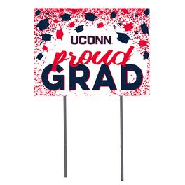 Jardine - UConn Huskies 18'' x 24'' Grad Yard Sign - White