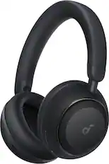 Front. Anker - Anker - Soundcore Space 2 Wireless Bluetooth Noise Cancelling Over-the-Ear Headphones with 50H ANC Playtime and Comfort - Black.