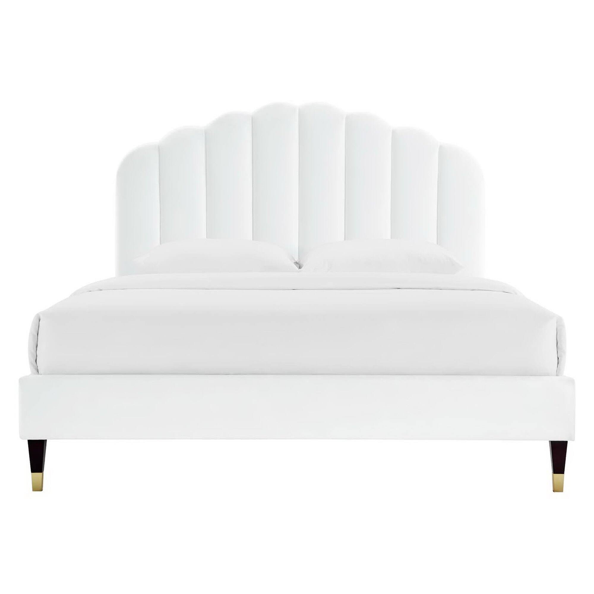 Alt View 1. Modway - Sunny Performance Velvet Full Bed - Gray.