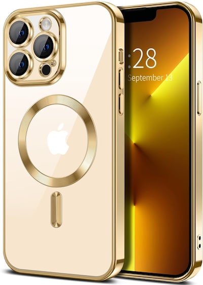 Entronix Magnetic Case for iPhone 13 Pro Max Clear Back Luxury Entronix Magnetic Case for iPhone 13 Pro Max Clear Back Luxury