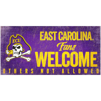 EAST CAROLINA
Fans
WELCOME
OTHERS NOT ALLOWED