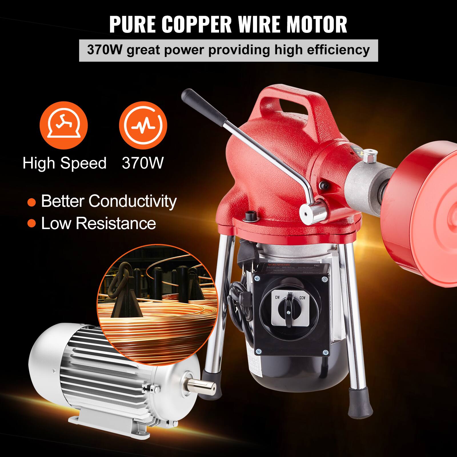 PURE COPPER WIRE MOTOR 370W great power providing high efficiency

M High Speed 370W
N Better Conductivity
O Low Resistance