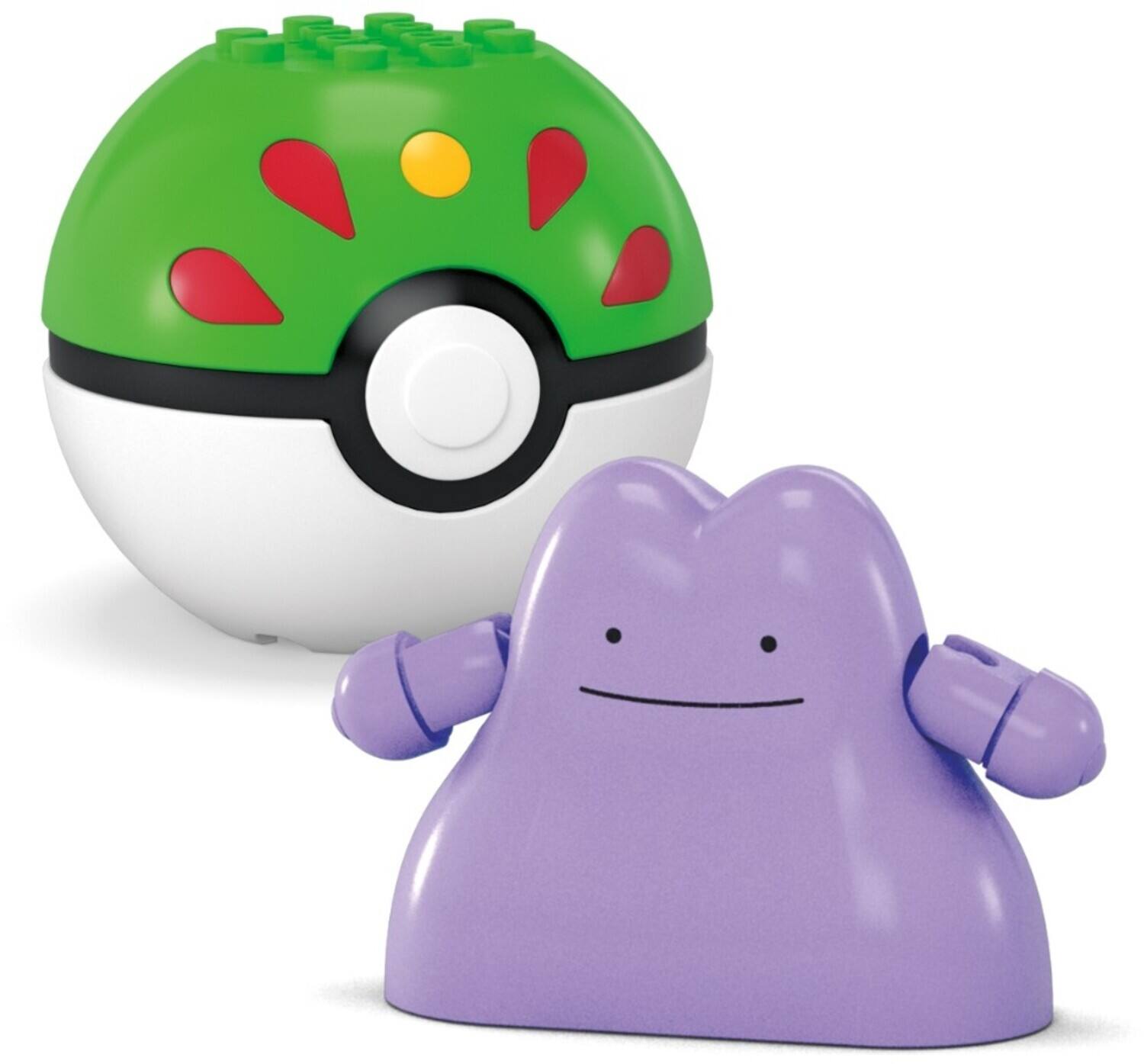 Alt View 2. Mega Bloks - MEGA BLOKS - Pokemon: 2-Pack Poke Ball, Pikachu & Ditto, 42 Piece Buiding Toy Set   - Collectibles - Multicolor.