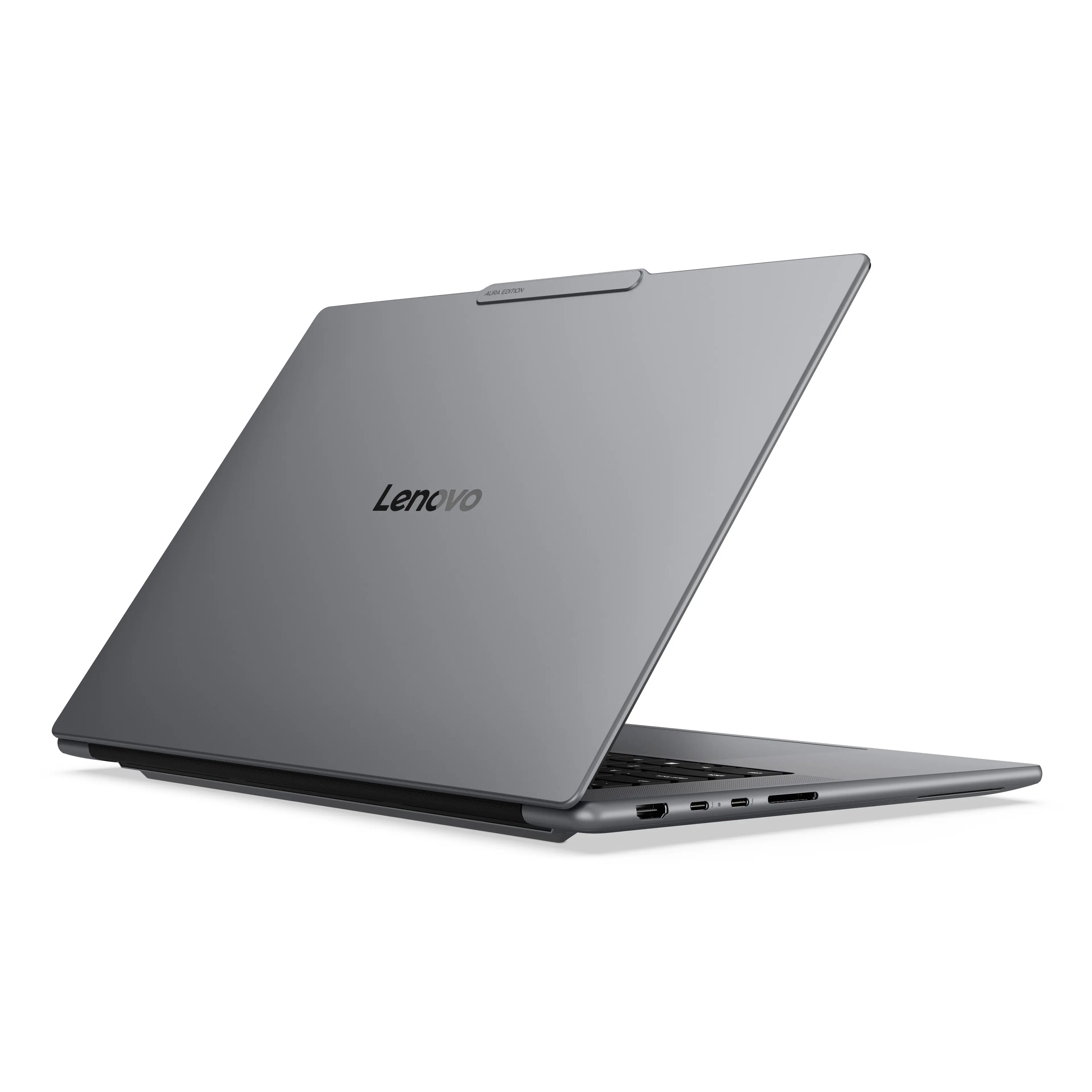 Alt View 16. Lenovo - Yoga Pro 7i Aura Edition 15.3" 2K OLED Laptop- Core Ultra 7 356H 2026- NVIDIA GeForce RTX 5050- 32GB Memory- 1TB Storage - Luna Grey.