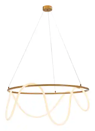 Front. Hivvago - Wiber Ceiling Lamp Brass - Brass.
