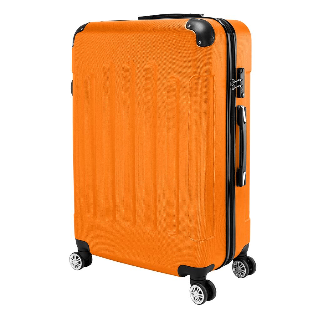 Alt View 2. Winado - 20"/24"/28" 3-Piece Hardshell Carry-On Luggage Set, Lightweight ABS Suitcase with Spinner Wheels & TSA Lock - Orange.