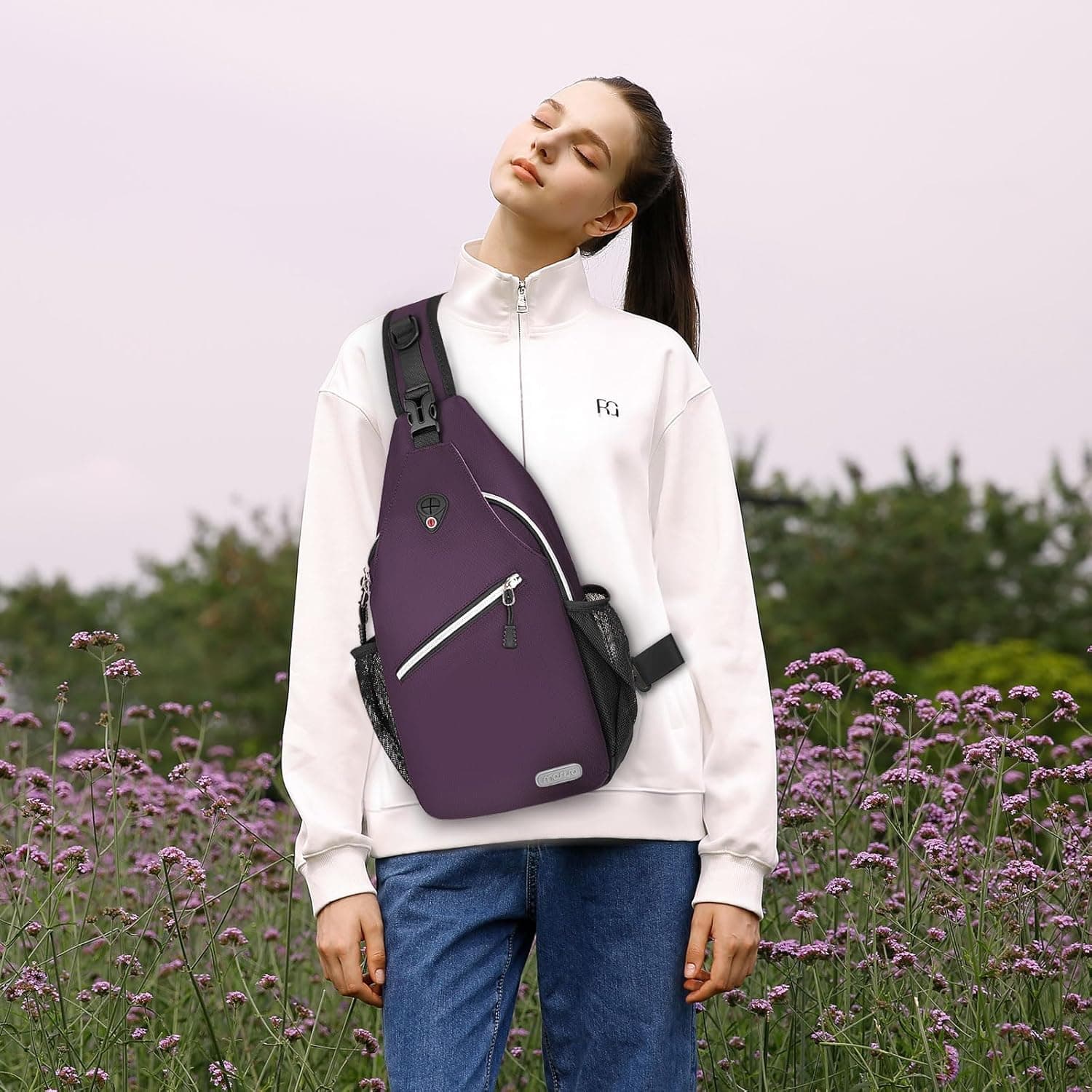 mosiso Sling Backpack Multipurpose Crossbody Shoulder Bag Travel
