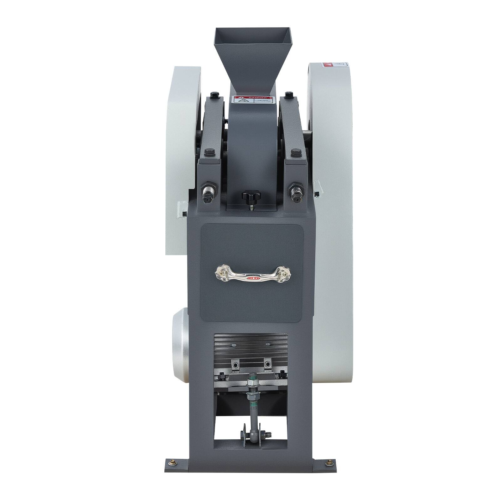 Alt View 5. VEVOR - Rock Crusher, 220V Double Roller Crushers, Industrial Shredder with 2.56x0.59 inch Dual Feed Inlets, 1740RPM Speed Stone - White;Black.