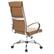 Alt View 4. LeisureMod - Benmar High Back Leather Office Chair with Adjustable Height, Swivel Base, Ergonomic Design Modern Conference Chair - Brown.