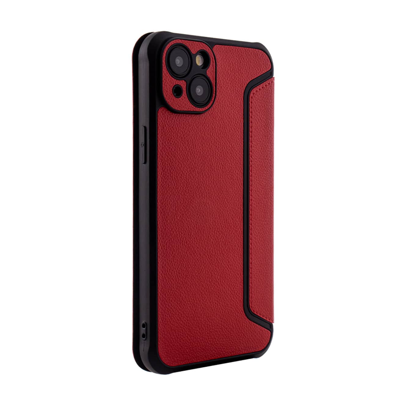 Reiko - Magnetic Wallet Leather Phone Case For Apple Iphone 15 Plus In - Red