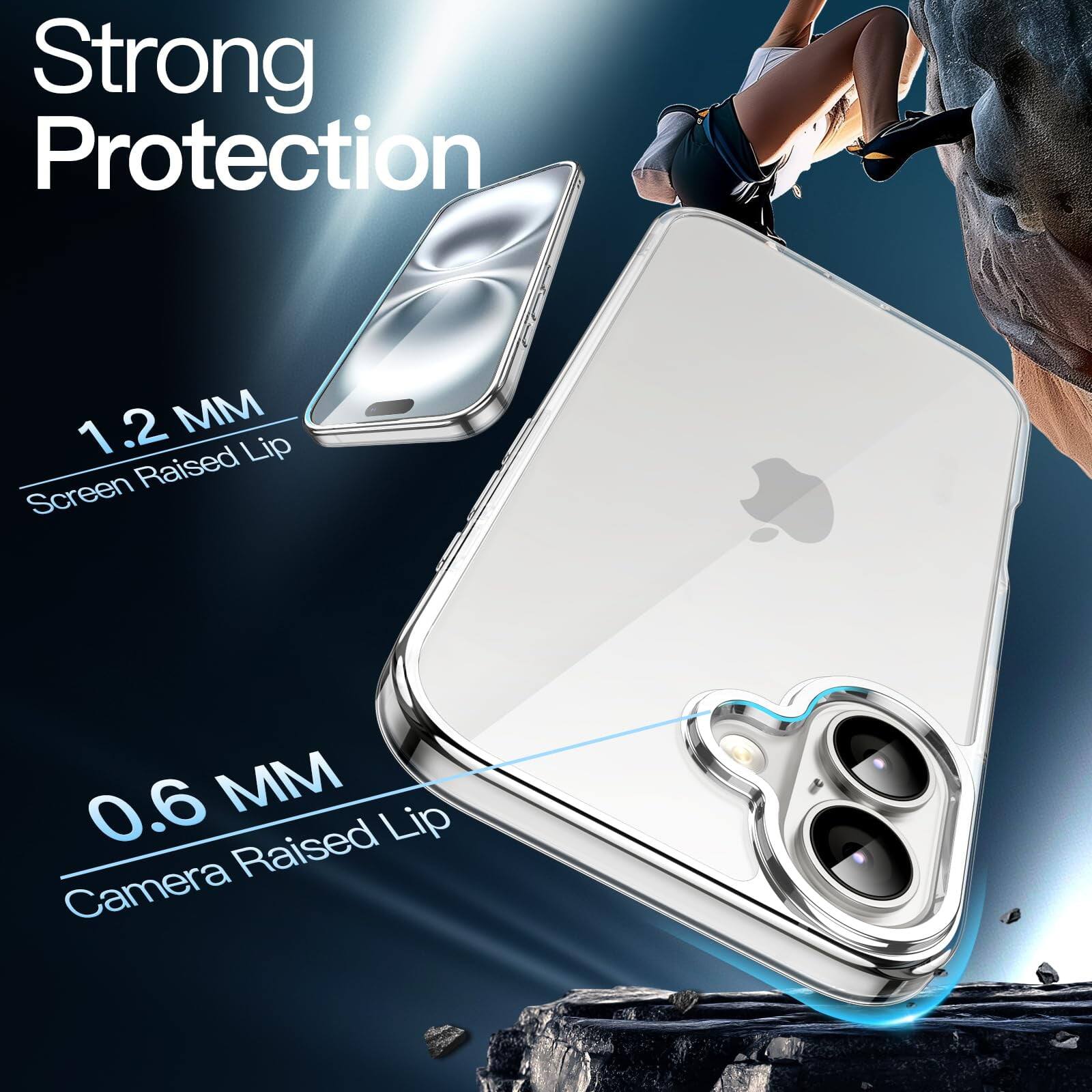 Strong Protection

1.2 MM Screen Raised Lip

0.6 MM Camera Raised Lip