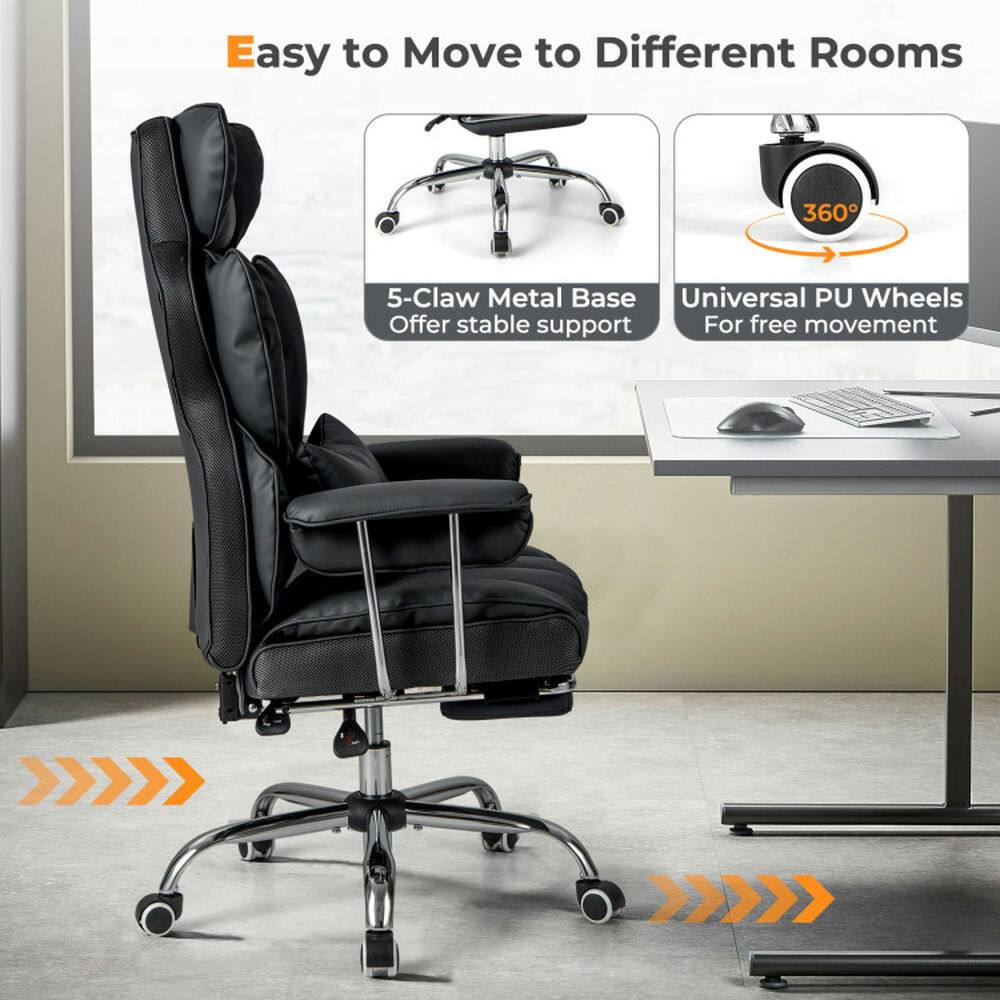 Easy to Move to Different Rooms

5-Claw Metal Base  
Offer stable support

Universal PU Wheels  
For free movement

360°