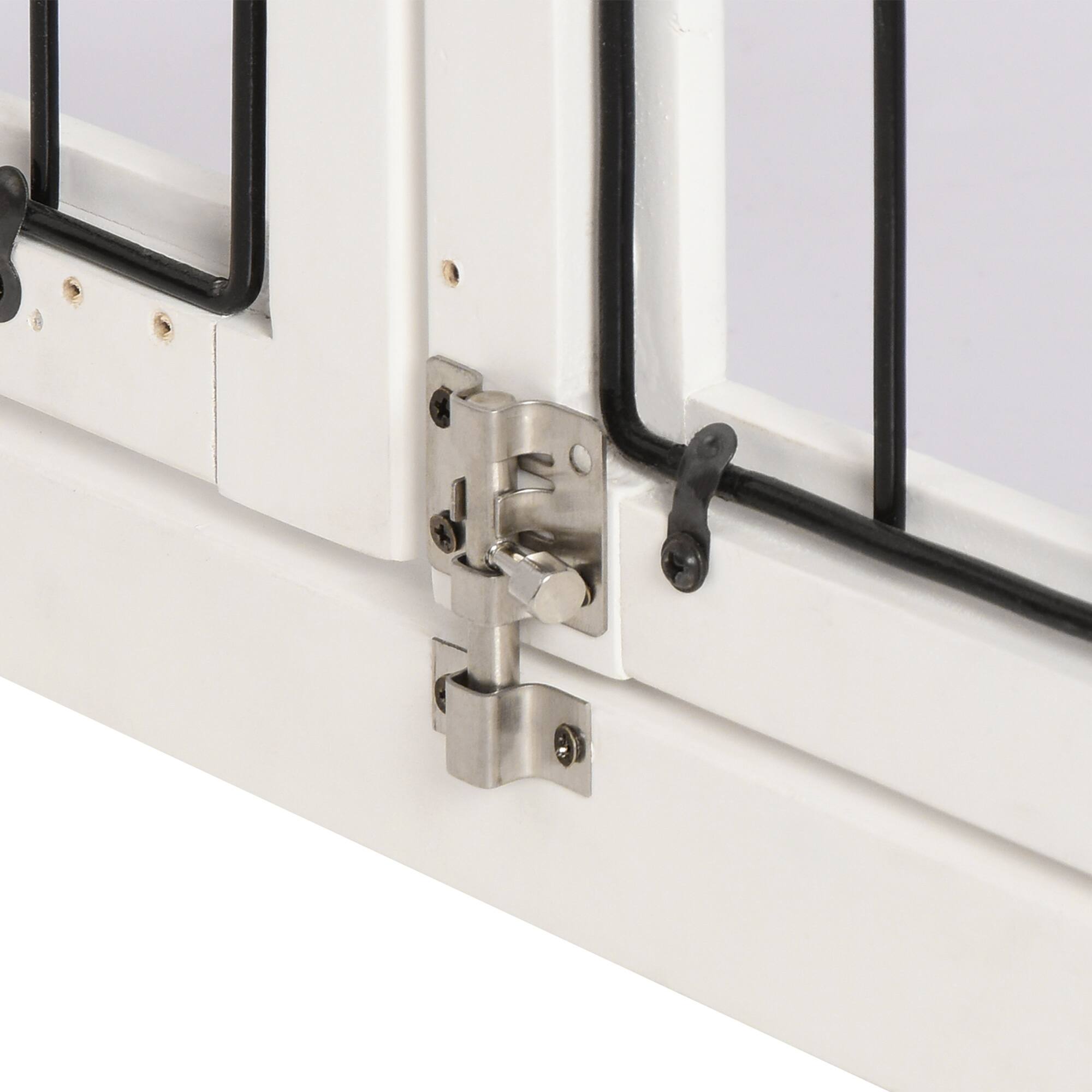 Alt View 4. Pawhut - Dog Crate Furniture, 32" Small Dog Cage End Table with 2 Doors, Lockable Door, Puppy Kennel Indoor.