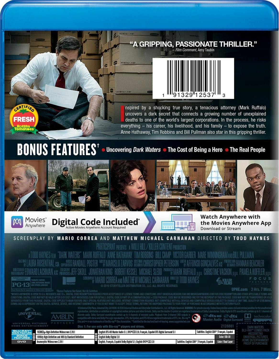 Back. Dark Waters (DVD + Digital) [Blu-ray].