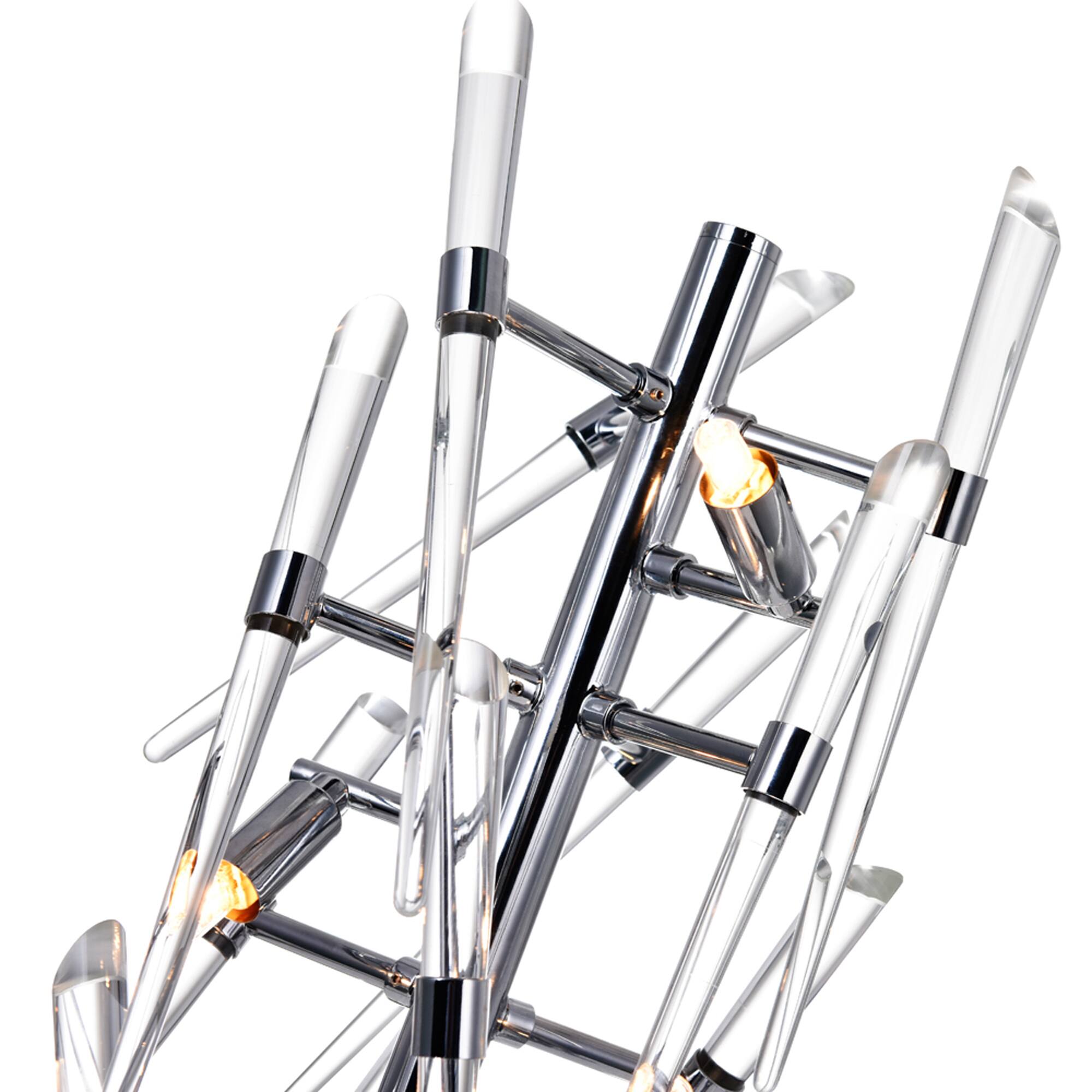 Left. CWI Lighting - Icicle 3 Light Table Lamp With Chrome Finish - Chrome.