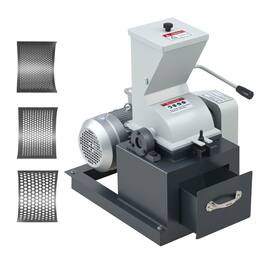 VEVOR - Hammer Crusher, 2.5KW 220V Electric Rock Stone Shatter Grinder, Glass Crushing Machine with 100 to 200 kg/h Crushing - White;Gray