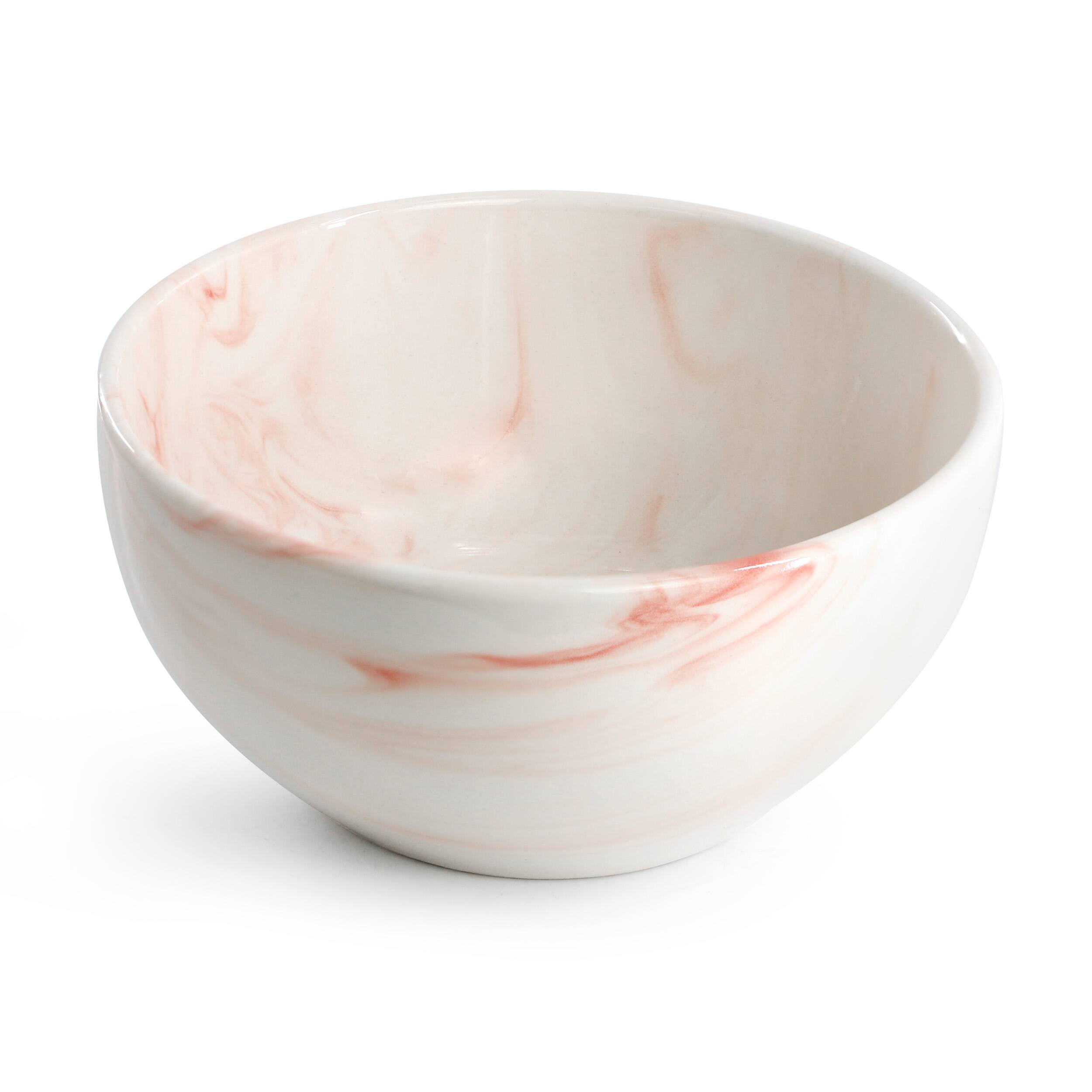 Alt View 3. Elama - Elama Fine Marble 16 Piece Porcelain Dinnerware Set in Red - Red.