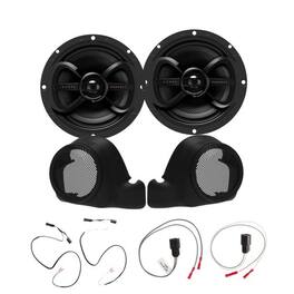 Infinity - PERFECTTCKIT 2 Speaker plug n play Add On kit for 2014 up Harley Davidson for Lower fairing With Twin Cooled En - Black