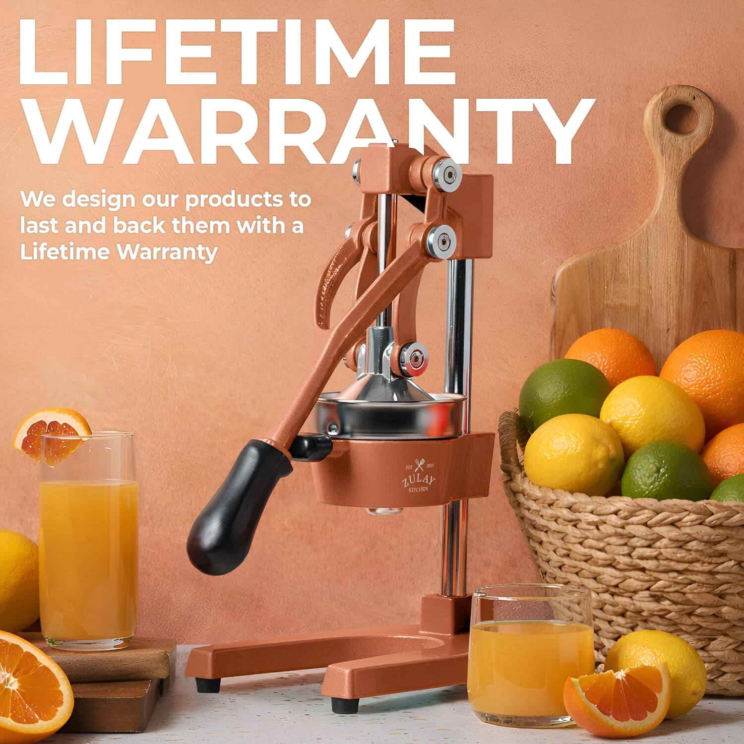 LIFETIME WARRANTY

We design our products to last and back them with a Lifetime Warranty

ZULAY KITCHEN