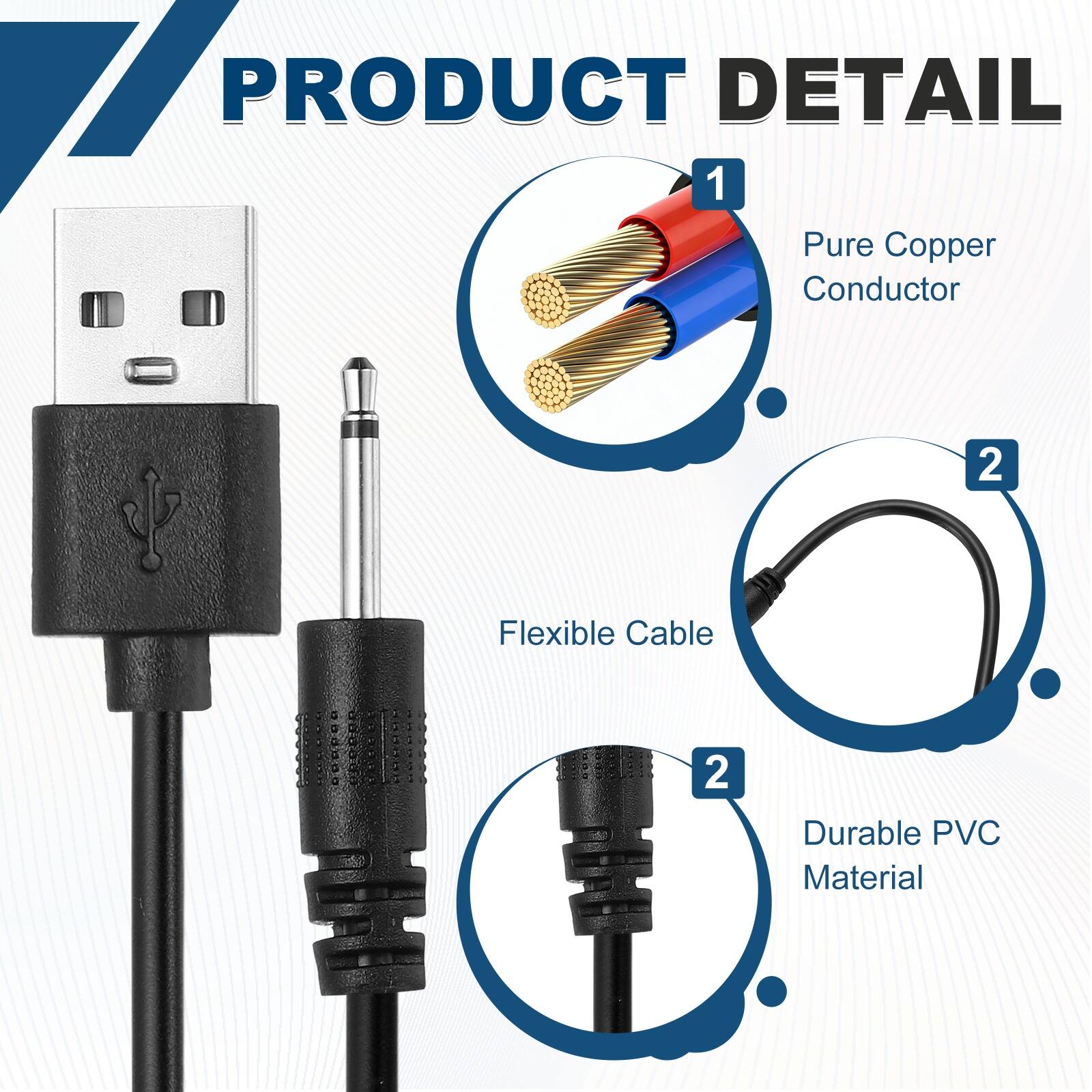 PRODUCT DETAIL
1. Pure Copper Conductor
2. Flexible Cable
2. Durable PVC Material