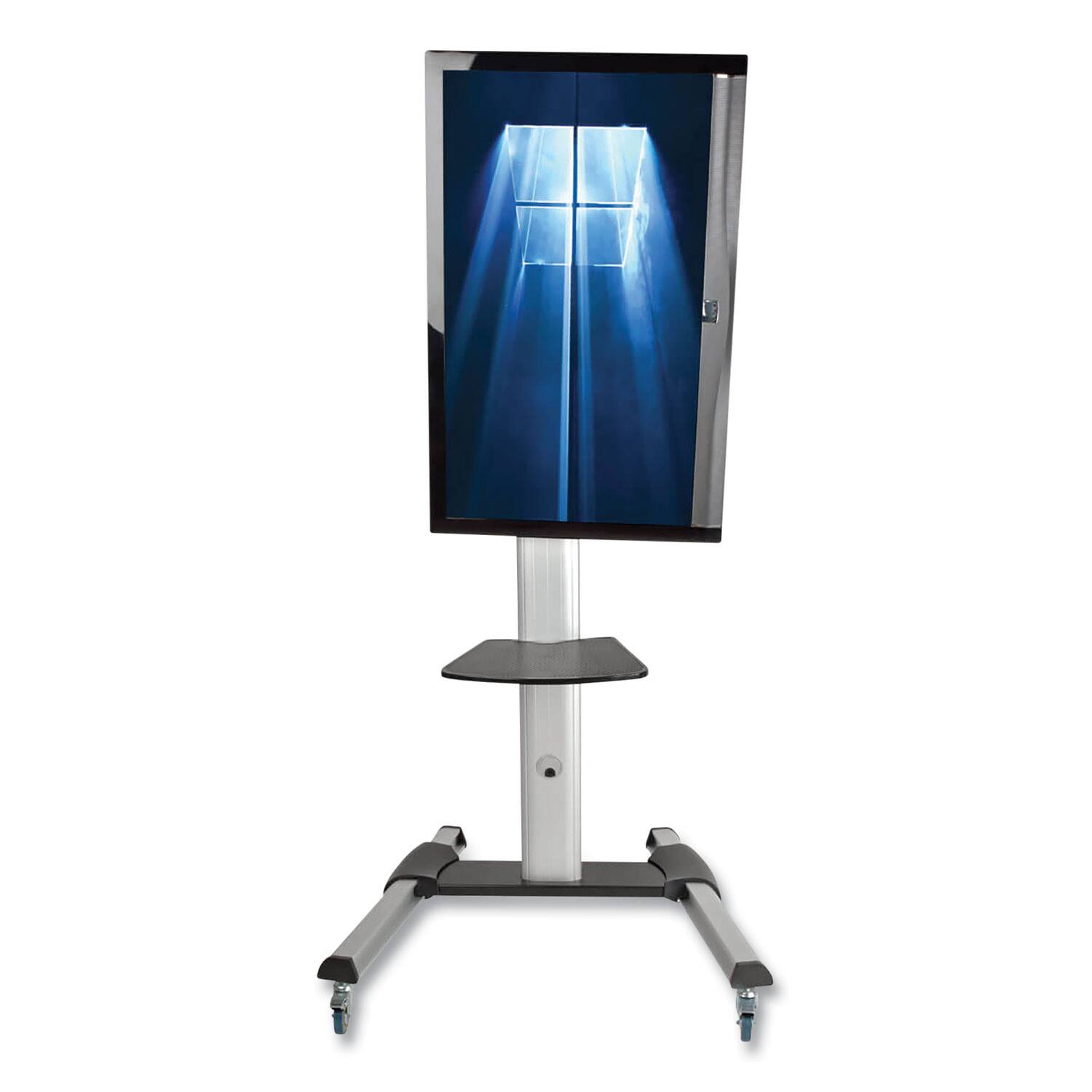 Alt View 4. Tripp Lite - DMCS3270XP 32.6 in. x 27.6 in. x 81.5 in. Flat Panel Floor Stand with -12 to +5 Tilt Range and 110 lb. Capacity - Silver/Black.