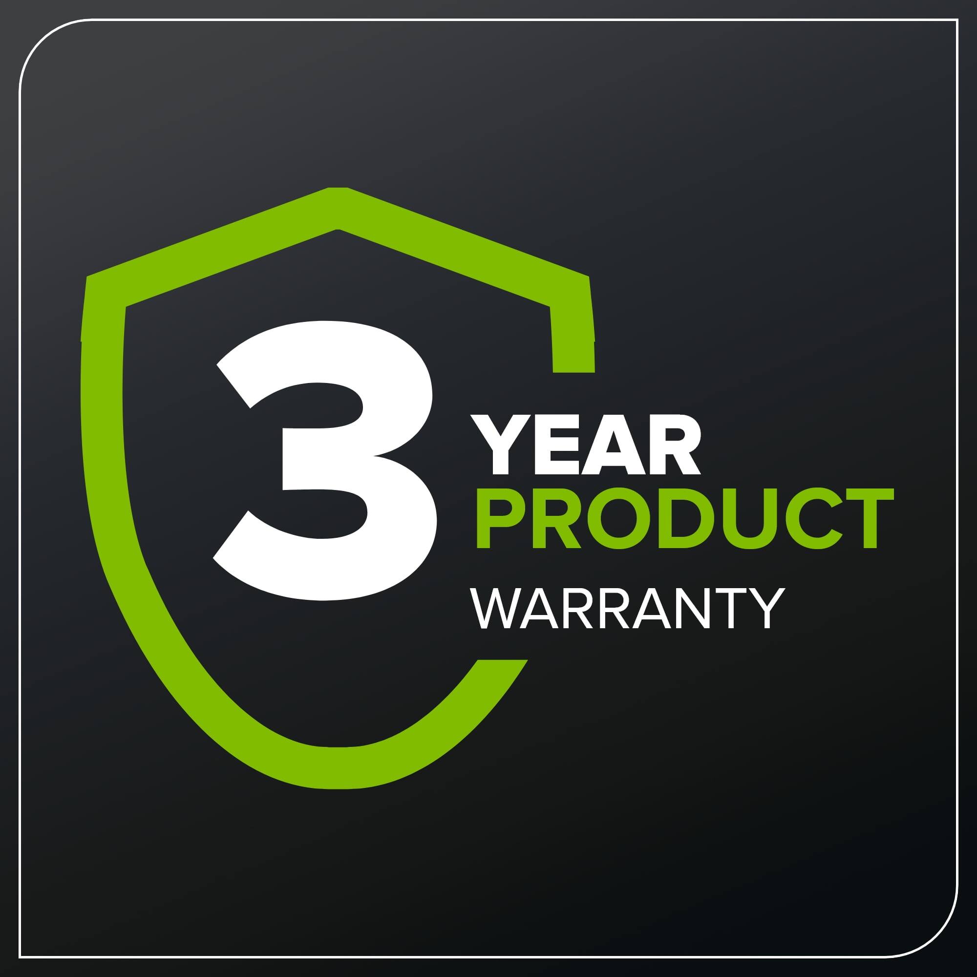 3 YEAR PRODUCT WARRANTY