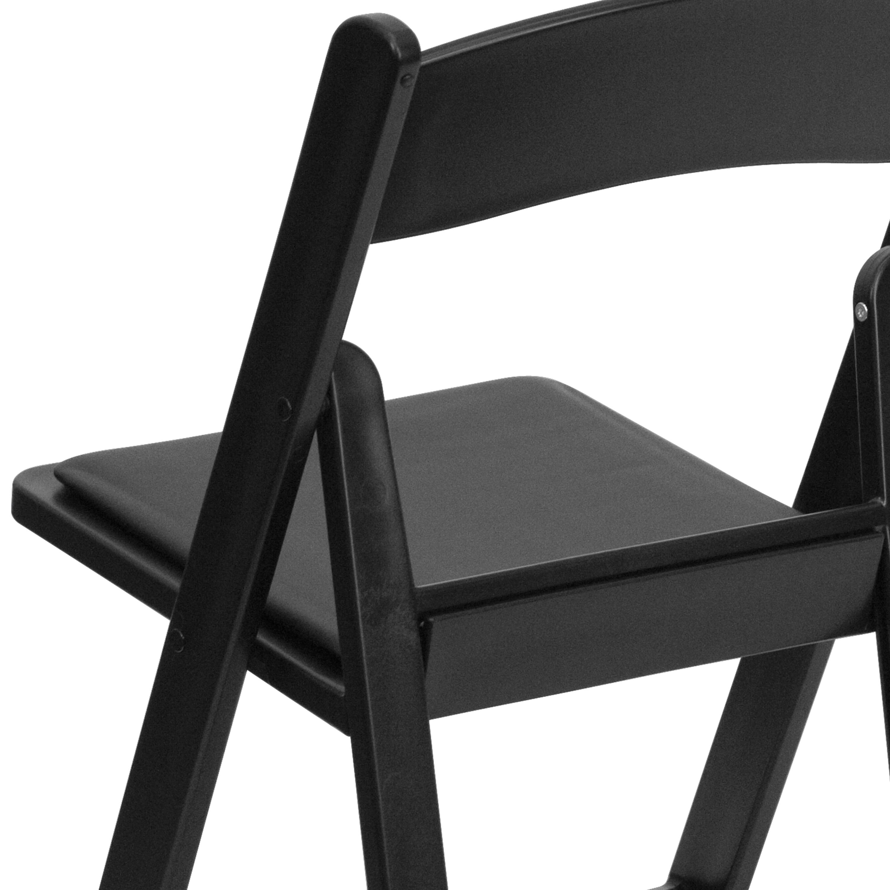 Alt View 10. Emma + Oliver - Folding Chair - Resin– 2 Pack 800LB Weight Capacity Event Chair - Black.