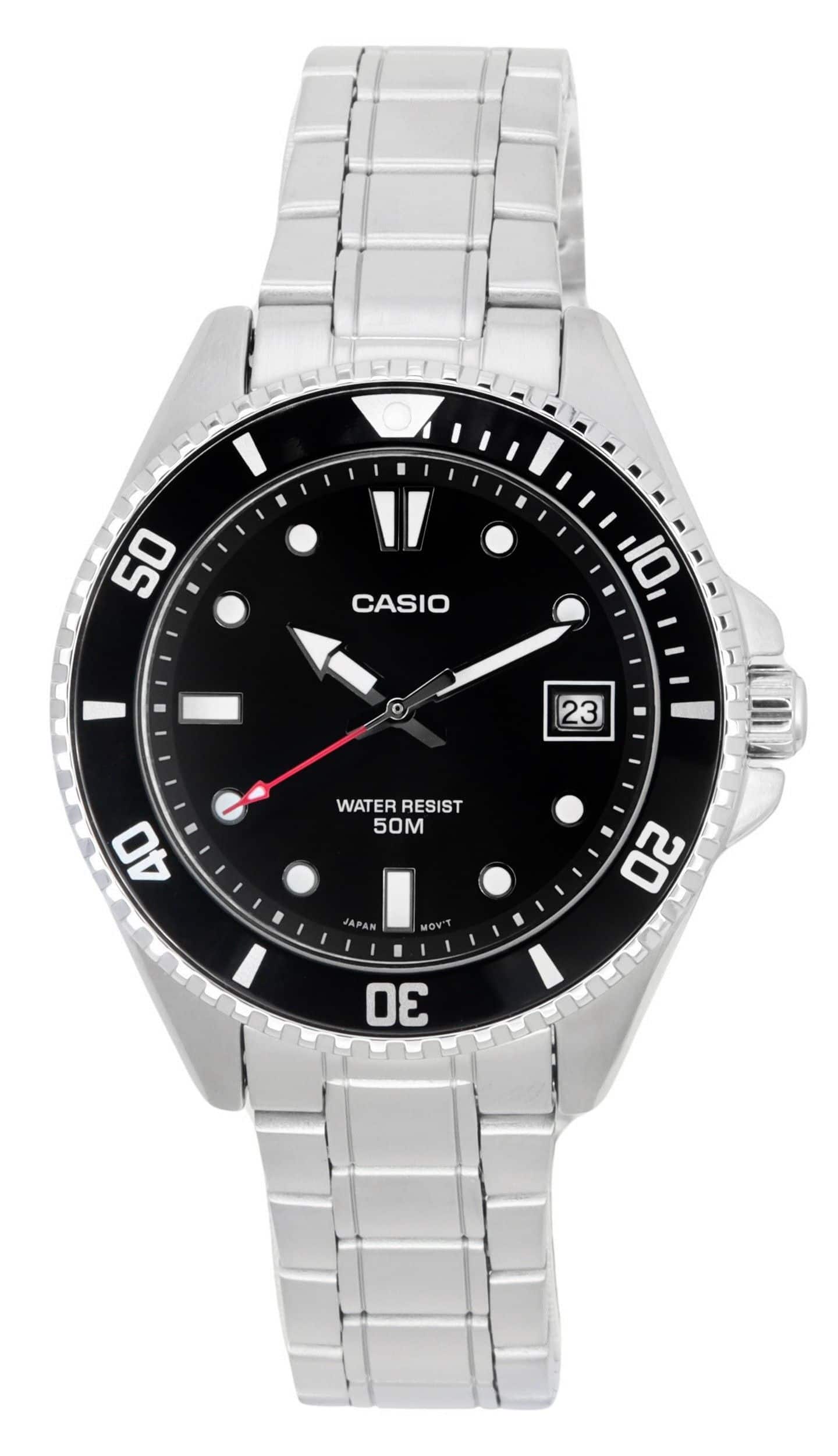 50mm CASIO  
23 40  
WATER RESIST 50M  
JAPAN  
T-VOM 20 30
