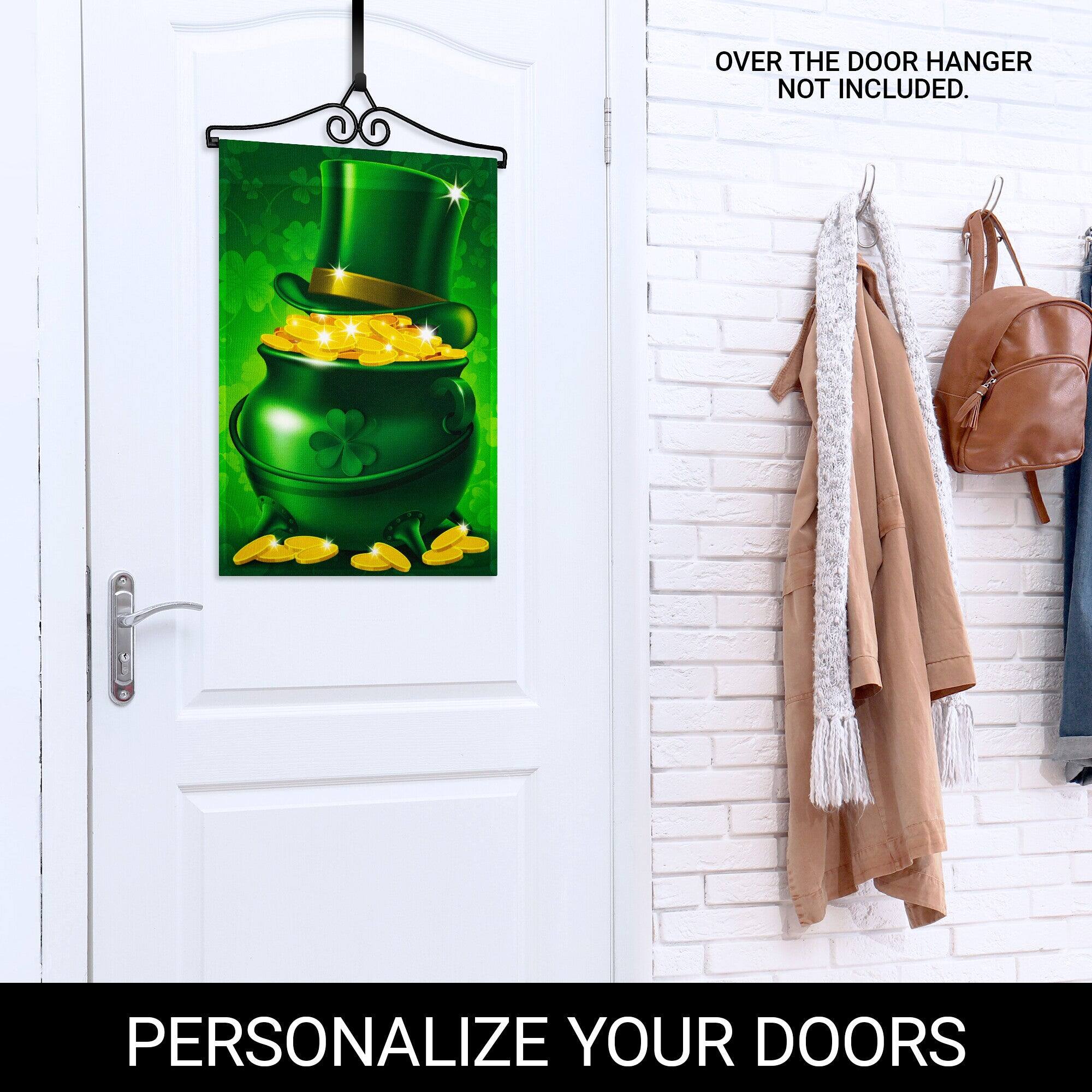 OVER THE DOOR HANGER NOT INCLUDED.  
PERSONALIZE YOUR DOORS