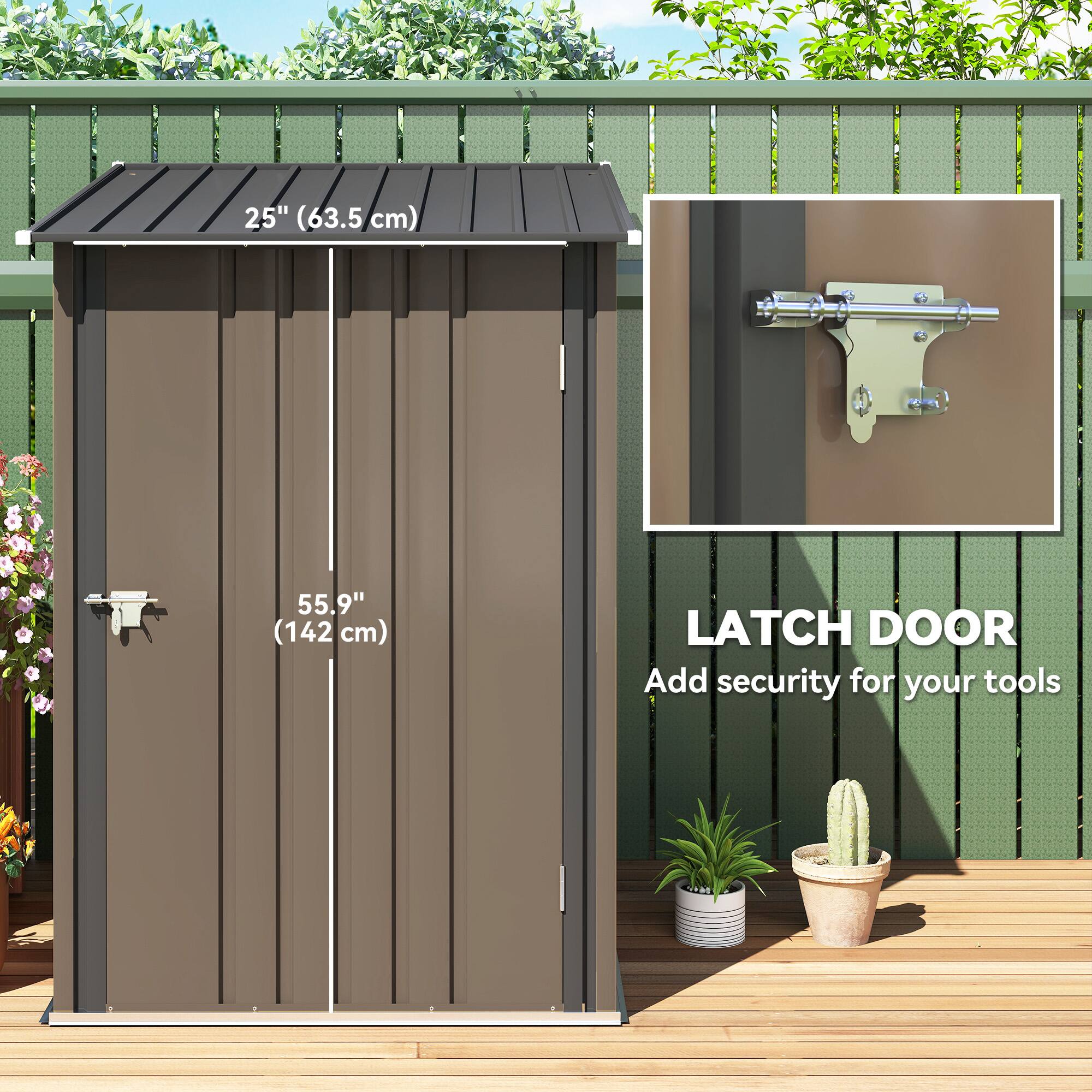 Outsunny 3.3' x 3.4' Lean to Garden Storage Shed 845-530V00BN