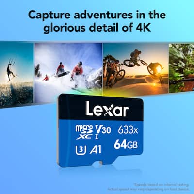 Lexar 633X microSDXC UHS I Card 64 GB LSDMI64GBBNL633A - Best Buy Lexar 633X microSDXC UHS I Card 64 GB LSDMI64GBBNL633A - Best Buy
