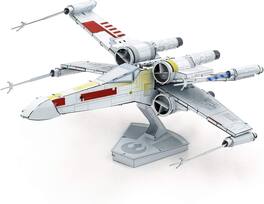 Metal Earth - Puzzle 3D X-Wing Starfighter Metal Puzzle Star Wars Building Model Kit - Silver