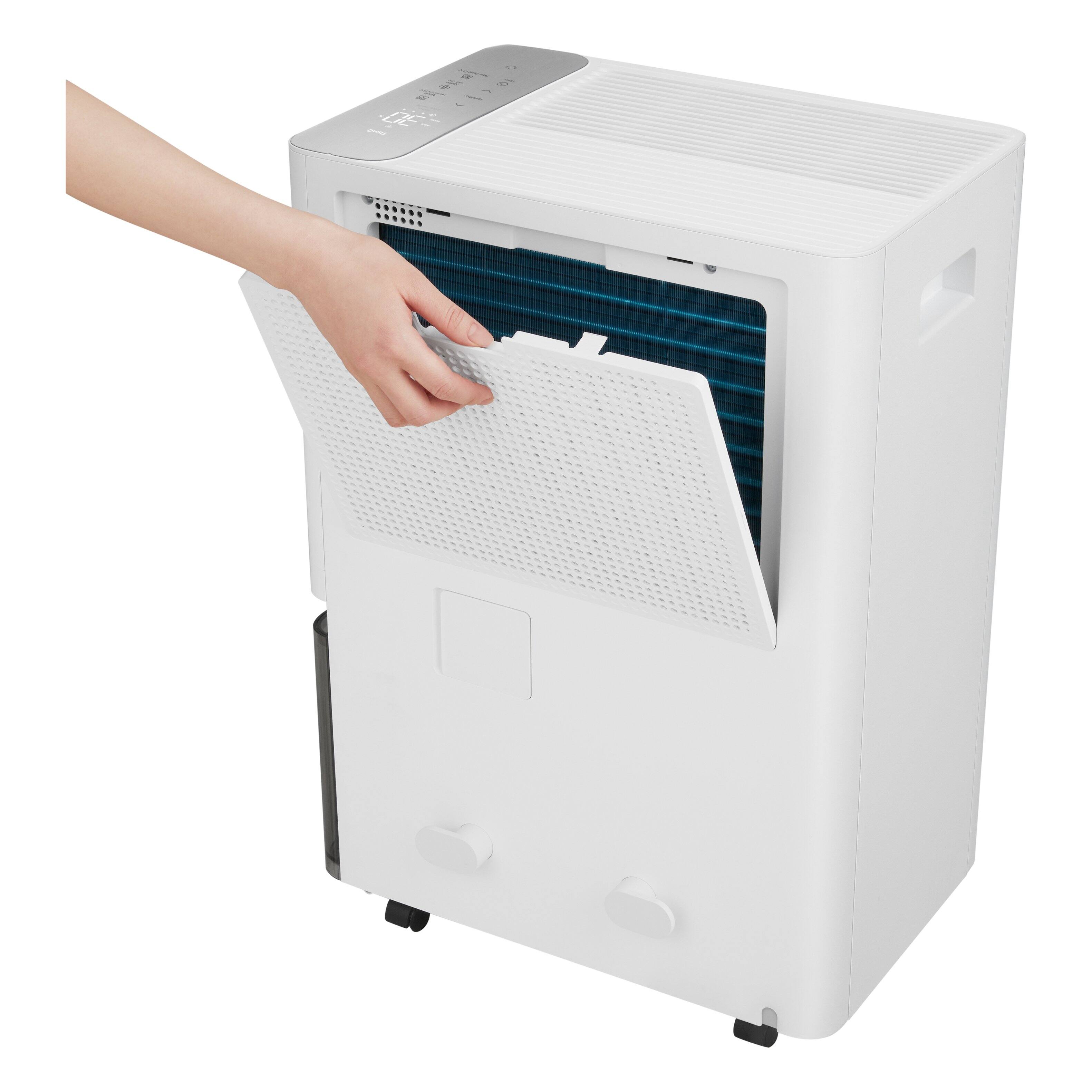 Alt View 18. LG - PuriCare Smart 50-Pint Smart Dehumidifier - Energy Star, Continuous Drain Option, 8.6 Quart Bucket Capacity - White.