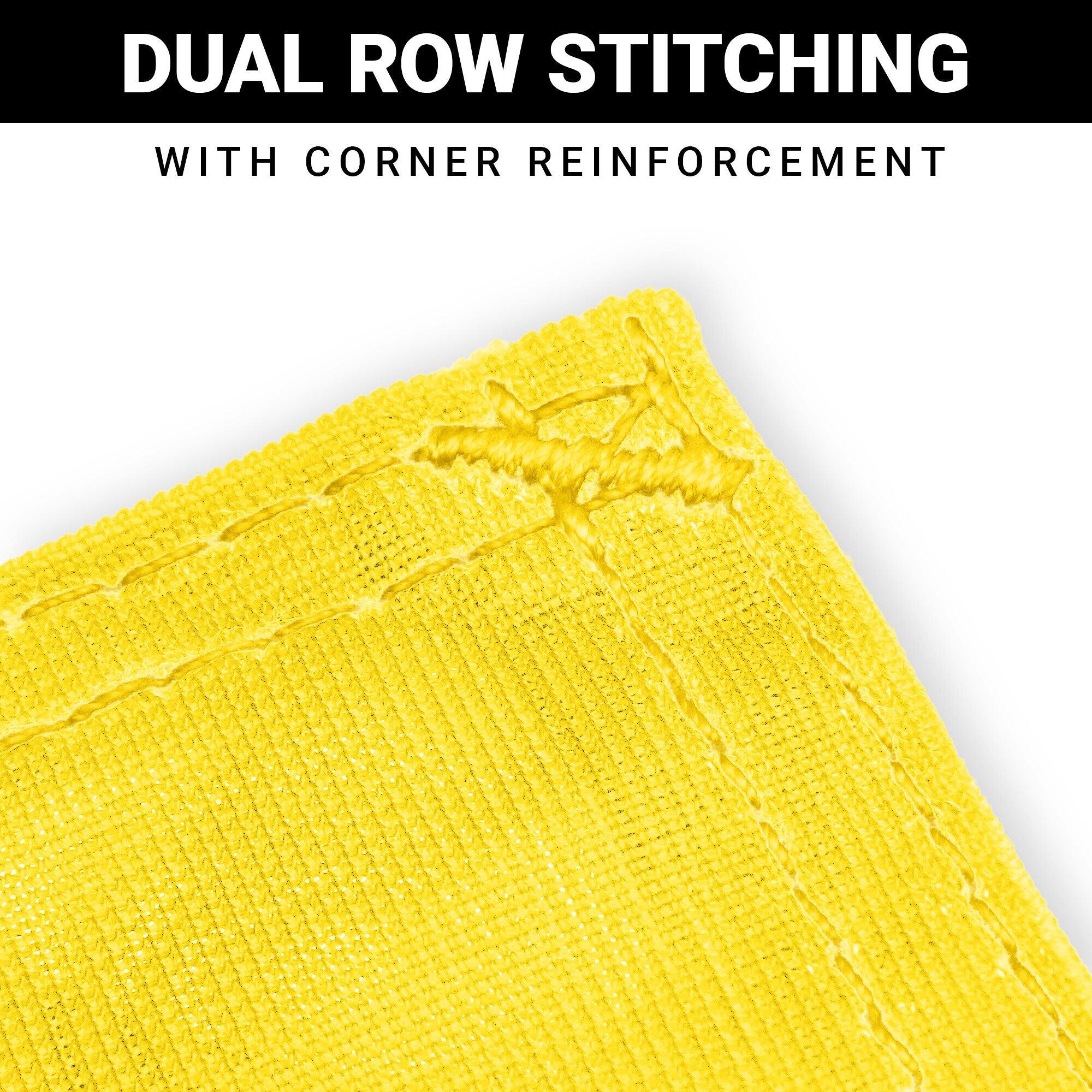 DUAL ROW STITCHING  
WITH CORNER REINFORCEMENT
