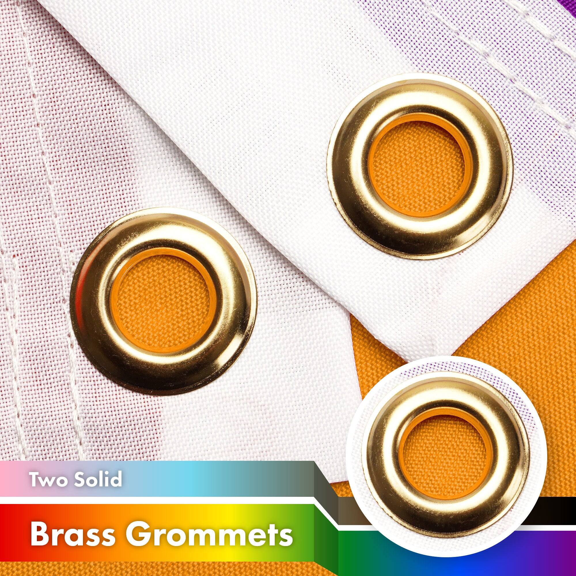 Two Solid Brass Grommets