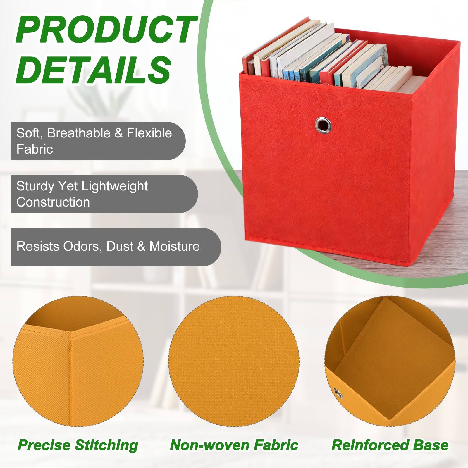 PRODUCT DETAILS

- Soft, Breathable & Flexible Fabric
- Sturdy Yet Lightweight Construction
- Resists Odors, Dust & Moisture
- Precise Stitching
- Non-woven Fabric
- Reinforced Base
