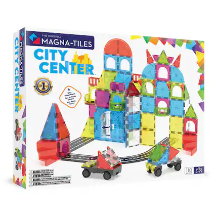 THE ORIGINAL MAGNA-TILES CITY CENTER
#1
Mega Pack
Includes 100 Pieces
Unique Pieces
110 Pieces
WARNING: CHOKING HAZARD - Small parts. Not for children under 3 years.
110
3.99