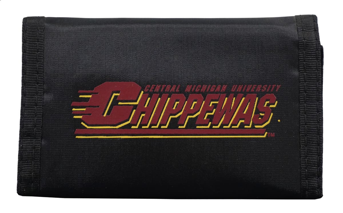 Rico Industries - Central Michigan Chippewas 3x5 Slim Nylon Trifold Wallet for both kids and adults - Multi