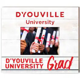 Jardine - D'youville Saints 13.5" x 11.5" Grad Frame - White