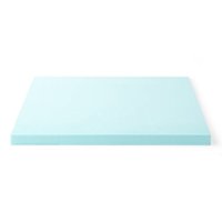 Lucid Comfort Collection 4" Gel Memory Foam Topper, Queen - Blue - Front_Zoom