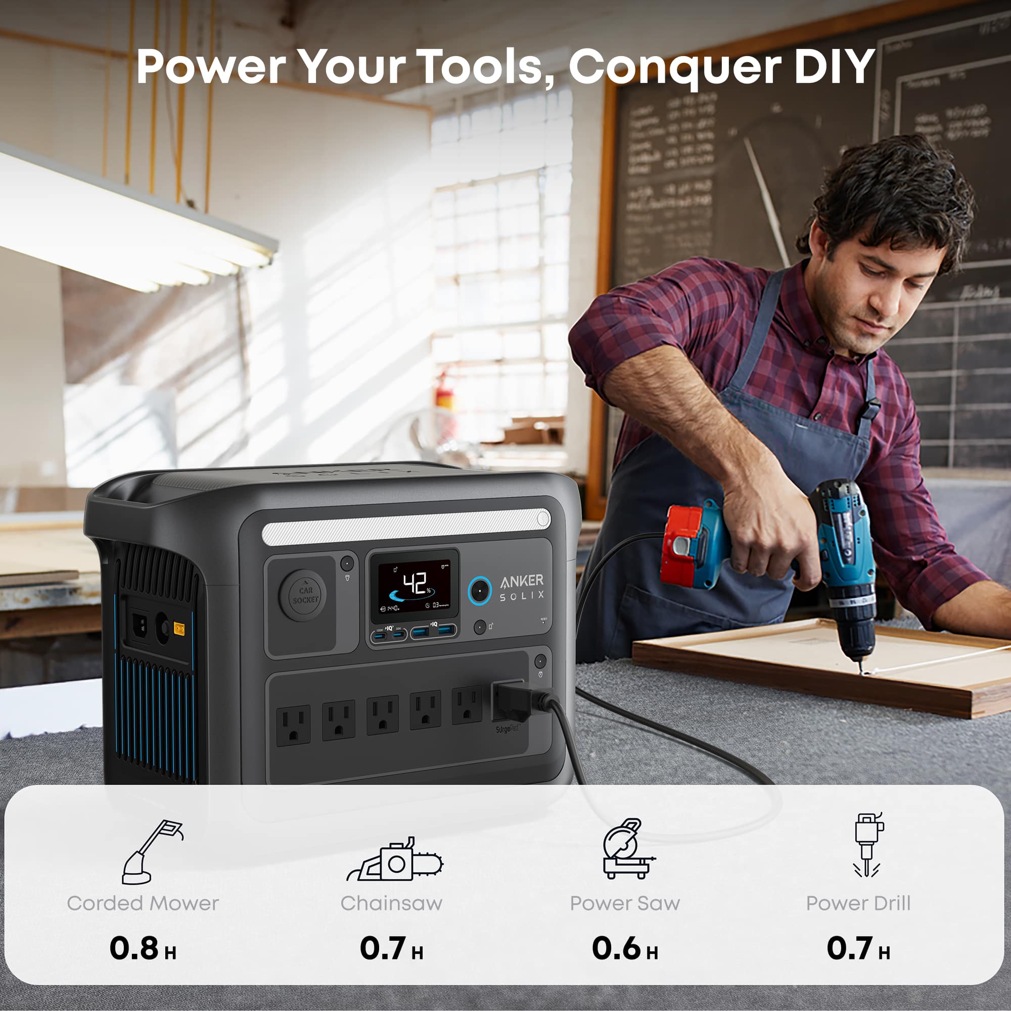 Anker SOLIX C1000X Portable Power Station 1056Wh for Home Backup
