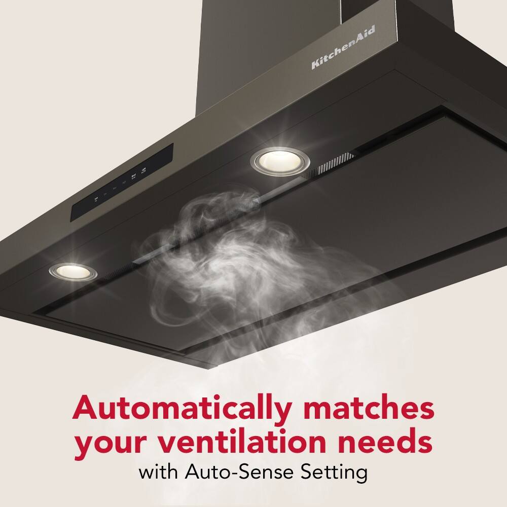 KitchenAid  
Automatically matches your ventilation needs with Auto-Sense Setting